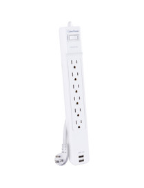 Cyber Power CyberPower Professional CSP606U42A Surge Suppressor/Protector - 6 x NEMA 5-15R, 2 x USB - 900 J - 125 V AC Input