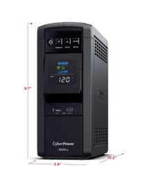 Cyber Power CyberPower CP1000PFCLCD UPS 1000VA 600W PFC compatible Pure sine wave - 1000VA/600WMini-tower 3Minute Full Load - 10