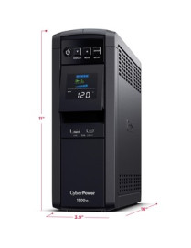 Cyber Power CyberPower PFC Sinewave CP1500PFCLCD - Capacity: 1500VA / 1000W - 1500VA/1000WTower 1.98Minute Full Load - 10 x NEMA