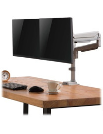 Tripp Lite Flex-Arm DDR1732DAL Desk Mount for Monitor, HDTV, Workstation, TV, Flat Panel Display - Silver - Height Adjustable - 