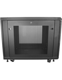 StarTech.com 12U 19" Server Rack Cabinet 4 Post Adjustable Depth 2-30" w/Casters/Cable Management/1U Shelf, Locking Doors and Si