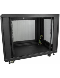 StarTech.com 12U 19" Server Rack Cabinet 4 Post Adjustable Depth 2-30" w/Casters/Cable Management/1U Shelf, Locking Doors and Si