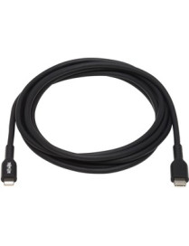 Tripp Lite USB-C to Lightning Sync/Charge Cable (M/M), MFi Certified, Black, 2 m (6.6 ft.) - 6.6 ft Lightning/USB-C Data Transfe