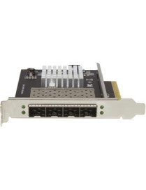 StarTech.com Quad Port 10G SFP+ Network Card - Intel XL710 Open SFP+ Converged Adapter - PCIe 10 Gigabit Fiber Optic Server NIC 