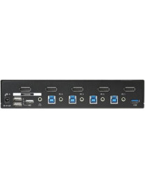 StarTech.com 4-Port DisplayPort KVM Switch - DP KVM Switch with Built-in USB 3.0 Hub for Peripherals - 4K 30 Hz - Control four D