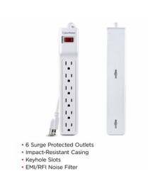 Cyber Power CyberPower Essential CSB606W 6-Outlet Surge Suppressor/Protector - 6 x NEMA 5-15R - 900 J - 120 V AC Input