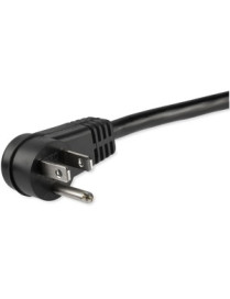 StarTech.com 1ft (0.3m) Power Extension Cord, Right Angle NEMA 5-15P to NEMA 5-15R, 13A 125V, 16AWG, Black, Outlet Extension Cab