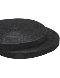 StarTech.com Hook-and-Loop Cable Management Tie - 100 ft. Bulk Roll - Black - Cut-to-Size Cable Wrap / Straps - Organize the cab