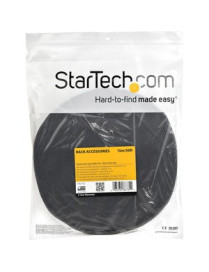 StarTech.com Hook-and-Loop Cable Management Tie - 50 ft. Bulk Roll - Black - Cut-to-Size Cable Wrap / Straps - Organize the cabl