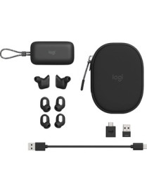 Logitech Zone True Wireless - Stereo - USB Type A - True Wireless - Bluetooth - 98.4 ft - 20 Hz - 20 kHz - Earbud - Binaural - I