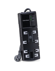 Cyber Power CyberPower CSB808 Essential 8-Outlets Surge Suppressor 8FT Cord - Plain Brown Boxes - 8 x NEMA 5-15R - 1800 J - 125 