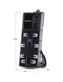 Cyber Power CyberPower CSB808 Essential 8-Outlets Surge Suppressor 8FT Cord - Plain Brown Boxes - 8 x NEMA 5-15R - 1800 J - 125 