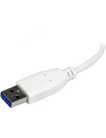 StarTech.com Portable 4 Port SuperSpeed Mini USB 3.0 Hub - White - Add four external USB 3.0 ports to your notebook or Ultrabook