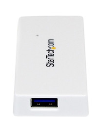 StarTech.com Portable 4 Port SuperSpeed Mini USB 3.0 Hub - White - Add four external USB 3.0 ports to your notebook or Ultrabook