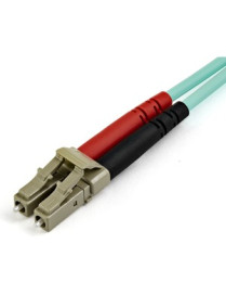 StarTech.com 15m OM4 LC to LC Multimode Duplex Fiber Optic Patch Cable- Aqua - 50/125 - Fiber Optic Cable - 40/100Gb - LSZH (450