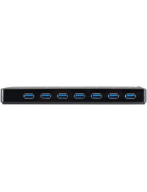 StarTech.com 7-Port USB 3.0 Hub plus Dedicated Charging Ports - 2 x 2.4A Ports - Desktop USB Hub and Fast-Charging Station - Add