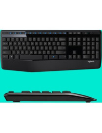 Logitech Wireless Combo MK345 - USB Wireless RF 2.40 GHz Keyboard - Black - USB Wireless RF Mouse - Optical - 1000 dpi - 3 Butto