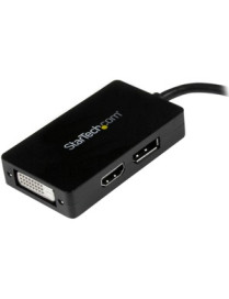 StarTech.com Travel A/V adapter - 3-in-1 Mini DisplayPort to DisplayPort DVI or HDMI converter - Connect your mini DisplayPort D