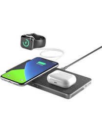 ALOGIC Ultra Power 3-in-1 Wireless Charging Dock - Dual Wireless Charging with USB-A Charging Output - 1 - 9 V DC Input - 5 V DC