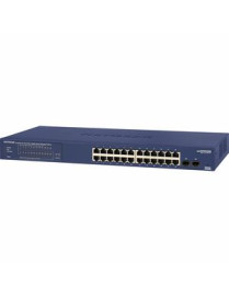 Netgear 24-Port Gigabit PoE+ Smart Managed Pro Switch with 2 SFP Ports (GS724TPv2) - 24 Ports - Manageable - 2 Layer Supported -