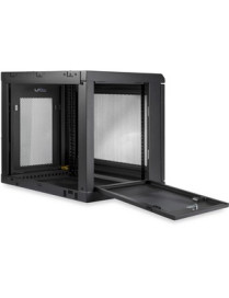 StarTech.com 2 Post 9U 19" Wall Mount Network Cabinet Adjustable 6-15"- Locking Vented IT Equipment/Switch Rack Enclosure /Shelf