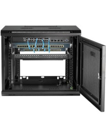 StarTech.com 2 Post 9U 19" Wall Mount Network Cabinet Adjustable 6-15"- Locking Vented IT Equipment/Switch Rack Enclosure /Shelf