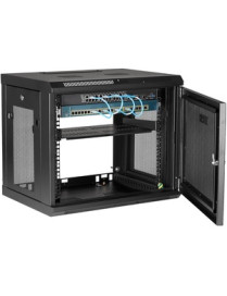 StarTech.com 2 Post 9U 19" Wall Mount Network Cabinet Adjustable 6-15"- Locking Vented IT Equipment/Switch Rack Enclosure /Shelf