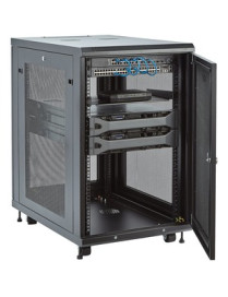 StarTech.com 18U 19" Server Rack Cabinet 4 Post Adjustable Depth 2-30" w/Casters/Cable Management/1U Shelf, Locking Doors and Si