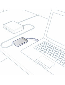 TRENDnet 3-Port USB 3.0 Hub with 10/100/1000 Mbps Gigabit Ethernet Adapter (3 USB 3.0 Ports a RJ45 Gigabit Ethernet Port) Suppor