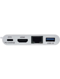 Tripp Lite U444-06N-HGU-C Docking Station - for Notebook/Tablet PC/Desktop PC - USB Type C - 2 x USB Ports - 2 x USB 3.0 - Netwo