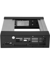 StarTech.com 5.25 to 3.5 Hard Drive Hot Swap Bay - Trayless - Aluminum - For 3.5" SATA/SAS Drives - Front Mount - SAS/ SATA Back