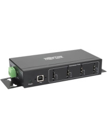 Tripp Lite U223-004-IND-1 4-Port Industrial-Grade USB 2.0 Hub - USB 2.0 Type B - Wall/DIN Rail Mountable - 4 USB Port(s) - 4 USB