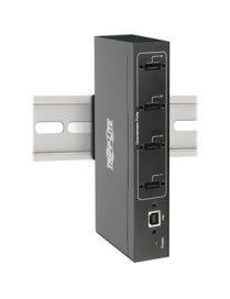 Tripp Lite U223-004-IND-1 4-Port Industrial-Grade USB 2.0 Hub - USB 2.0 Type B - Wall/DIN Rail Mountable - 4 USB Port(s) - 4 USB