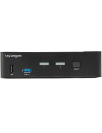 StarTech.com 2 Port DisplayPort KVM Switch - 4K 60Hz - Single Display - UHD DP 1.2 USB KVM Switch with USB 3.0 Hub & Audio - TAA