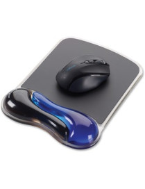 Kensington Duo Gel Mouse Wristrest Wave - Black, Blue - 1 Pack