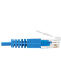 Tripp Lite Cat6a 10G Certified Molded Ultra-Slim UTP Ethernet Cable (RJ45 M/M), Blue, 1 ft. - 1 ft Category 6a Network Cable for