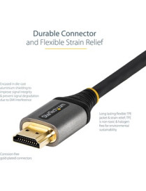 StarTech.com 10ft/3m HDMI 2.1 Cable, Certified Ultra High Speed HDMI Cable 48Gbps, 8K 60Hz/4K 120Hz HDR10+, 8K HDMI Cable, Monit