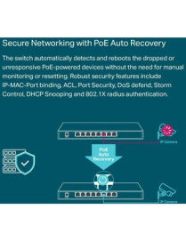 Tp Link TP-Link JetStream TL-SG2008P Ethernet Switch - 8 Ports - Manageable - 2 Layer Supported - Modular - 7.90 W Power Consump