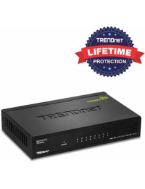 TRENDnet 8-Port Gigabit GREENnet Switch, Ethernet Network Switch, 8 x 10-100-1000 Mbps Gigabit Ethernet Ports, 16 Gbps Switching