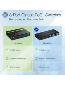 TRENDnet 8-Port Gigabit GREENnet Switch, Ethernet Network Switch, 8 x 10-100-1000 Mbps Gigabit Ethernet Ports, 16 Gbps Switching