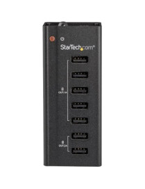 StarTech.com 7-Port USB Charging Station with 5 x 1A Ports and 2 x 2A Ports - 1 Pack - 60 W - 120 V AC, 230 V AC Input - 12 V DC