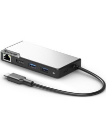 Alogic USB-C Fusion MAX 6-in-1 Hub - Space Grey - for Notebook/Tablet/Smartphone - 100 W - USB Type C - 3 x USB Ports - USB Type