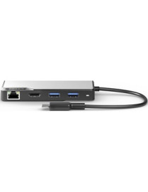 Alogic USB-C Fusion MAX 6-in-1 Hub - Space Grey - for Notebook/Tablet/Smartphone - 100 W - USB Type C - 3 x USB Ports - USB Type