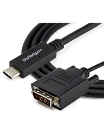 StarTech.com 6.6 ft / 2 m USB-C to DVI Cable - USB Type-C Video Adapter Cable - 1920 x 1200 - Black - 6.6 ft. / 2 m USB C to DVI