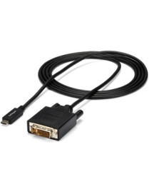 StarTech.com 6.6 ft / 2 m USB-C to DVI Cable - USB Type-C Video Adapter Cable - 1920 x 1200 - Black - 6.6 ft. / 2 m USB C to DVI