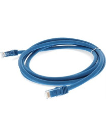 AddOn 10ft RJ-45 (Male) to RJ-45 (Male) Straight Blue Cat6A UTP PVC Copper Patch Cable - 10 ft Category 6a Network Cable for Net