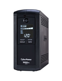 Cyber Power CyberPower UPS Systems CP1000AVRLCD Intelligent LCD - Capacity: 1000 VA / 600 W - 1000VA/600W Line Interactive UPS,