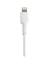 StarTech.com 6 inch/15cm Durable White USB-A to Lightning Cable, Rugged Heavy Duty Charging/Sync Cable for Apple iPhone/iPad MFi