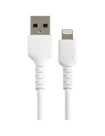 StarTech.com 6 inch/15cm Durable White USB-A to Lightning Cable, Rugged Heavy Duty Charging/Sync Cable for Apple iPhone/iPad MFi