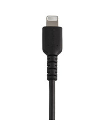 StarTech.com 12inch/30cm Durable Black USB-A to Lightning Cable, Rugged Heavy Duty Charging/Sync Cable for Apple iPhone/iPad MFi